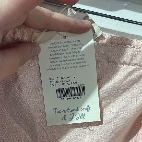 J. Jill Asymmetrical Linen Skirt in Soft Pink NWT - Picture 4 of 8